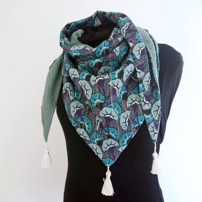 Cours - Foulard vert - Atelier des gourdes